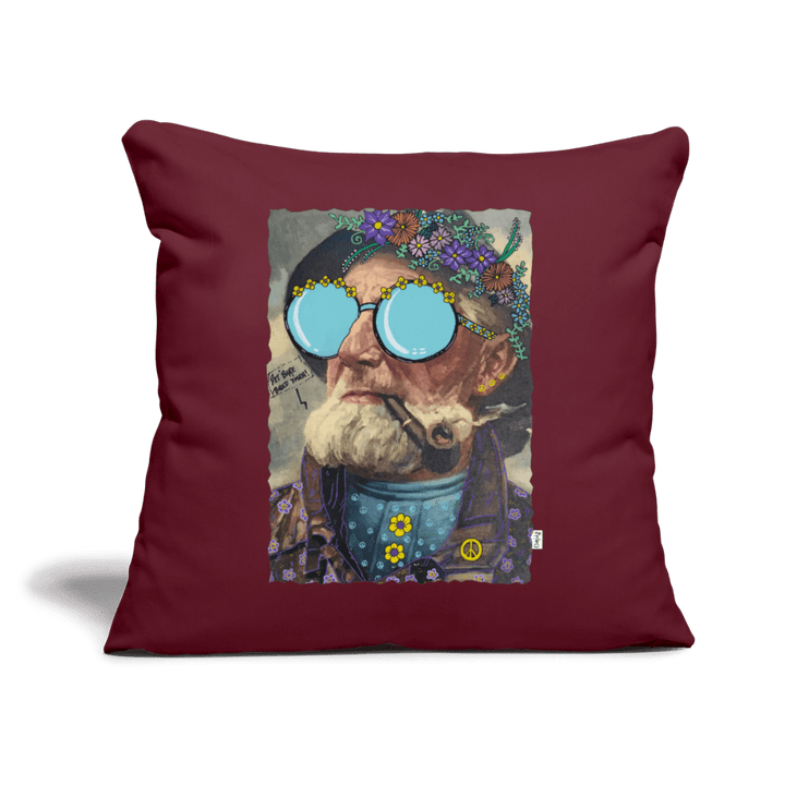 Hippie Hans - Sofapude - Sofapude med fyld 44 x 44 cm - burgunder - rød - Dajlig