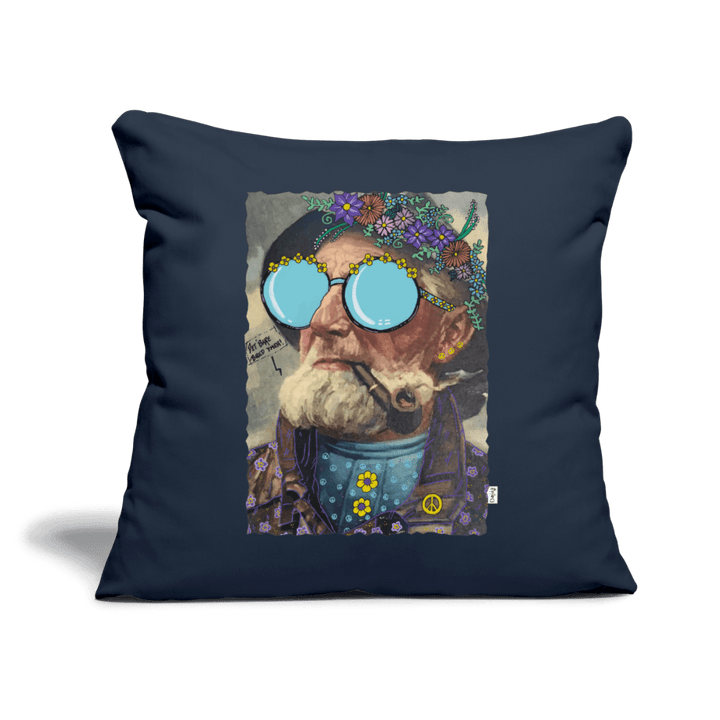 Hippie Hans - Sofapude - Sofapude med fyld 44 x 44 cm - marineblå - Dajlig