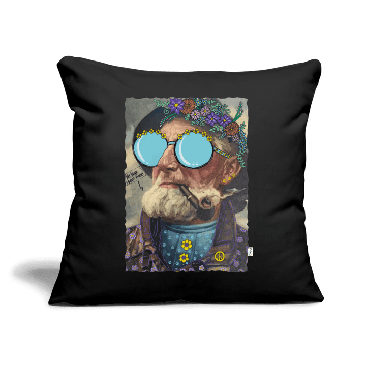 Hippie Hans - Sofapude - Sofapude med fyld 44 x 44 cm - sort - Dajlig