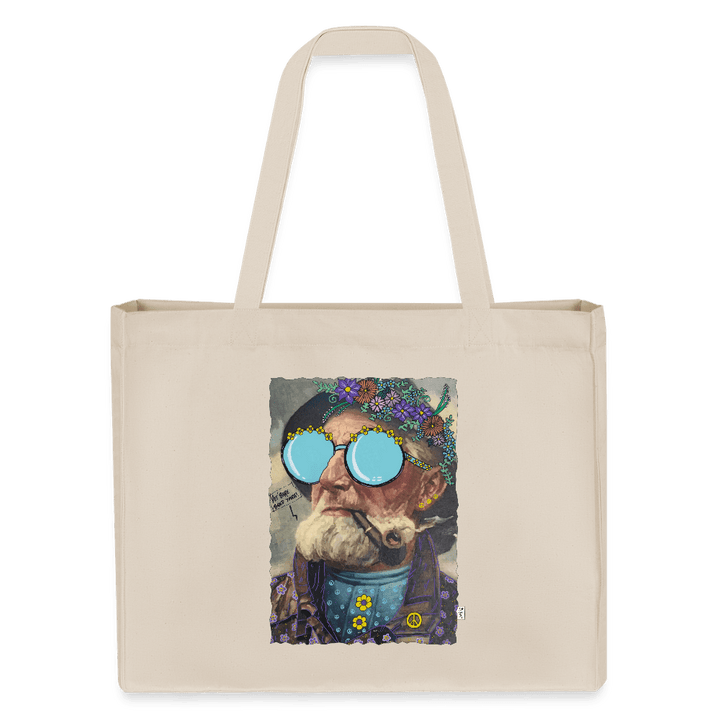 Hippie Hans - Stor kraftig mulepose i genbrugsstof - Stanley/Stella recycled shopping bag - råhvid - Dajlig
