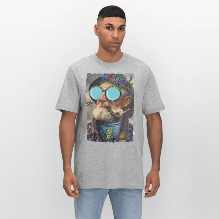 Hippie Hans - Unisex T-shirt - Stanley/Stella Relaxed Fit økologisk unisex - T-shirt Sparker - grå meleret - Dajlig