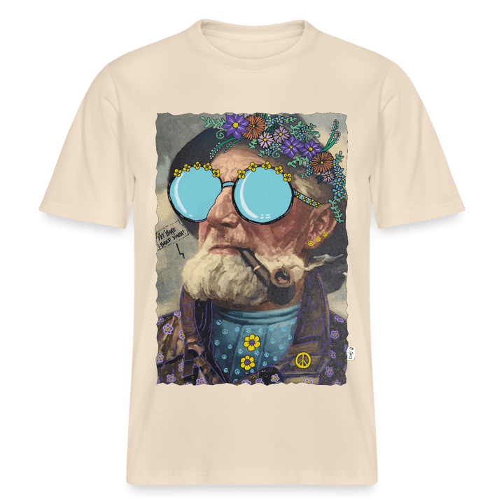 Hippie Hans - Unisex T-shirt - Stanley/Stella Relaxed Fit økologisk unisex - T-shirt Sparker - hvid grå - Dajlig