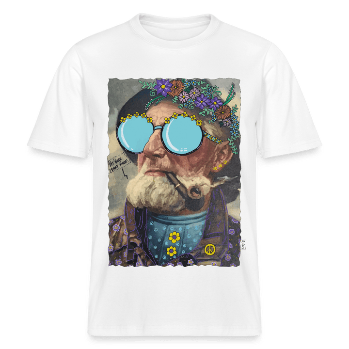 Hippie Hans - Unisex T-shirt - Stanley/Stella Relaxed Fit økologisk unisex - T-shirt Sparker - hvid - Dajlig