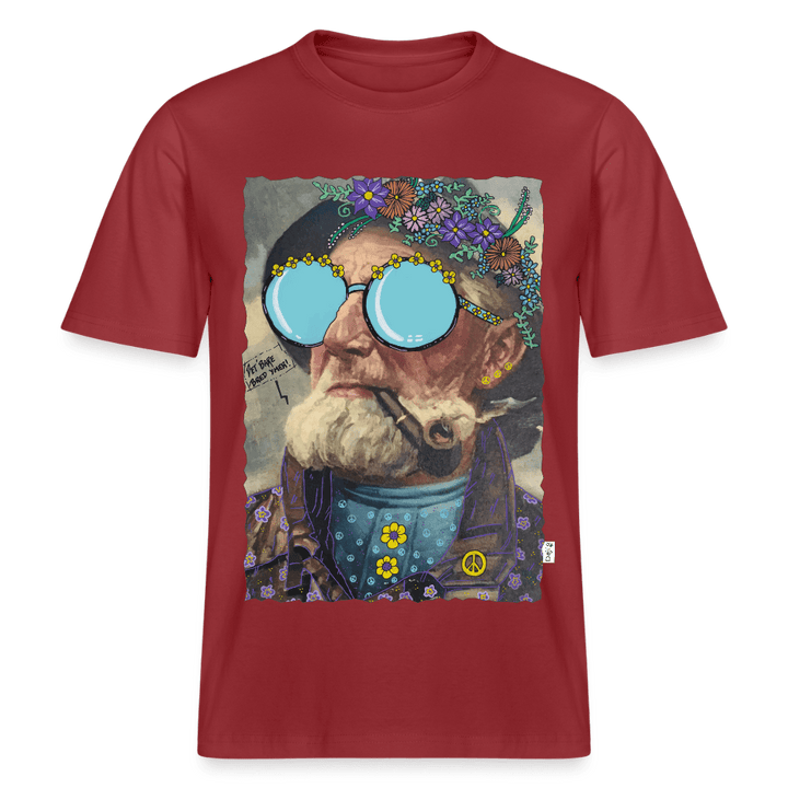 Hippie Hans - Unisex T-shirt - Stanley/Stella Relaxed Fit økologisk unisex - T-shirt Sparker - jordrød - Dajlig