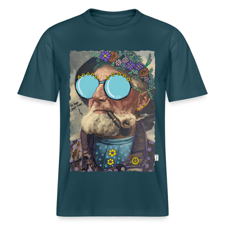 Hippie Hans - Unisex T-shirt - Stanley/Stella Relaxed Fit økologisk unisex - T-shirt Sparker - mørk petrol - Dajlig