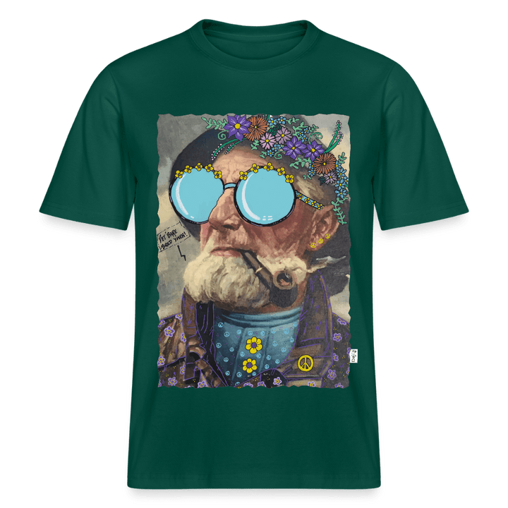 Hippie Hans - Unisex T-shirt - Stanley/Stella Relaxed Fit økologisk unisex - T-shirt Sparker - skovgrøn - Dajlig