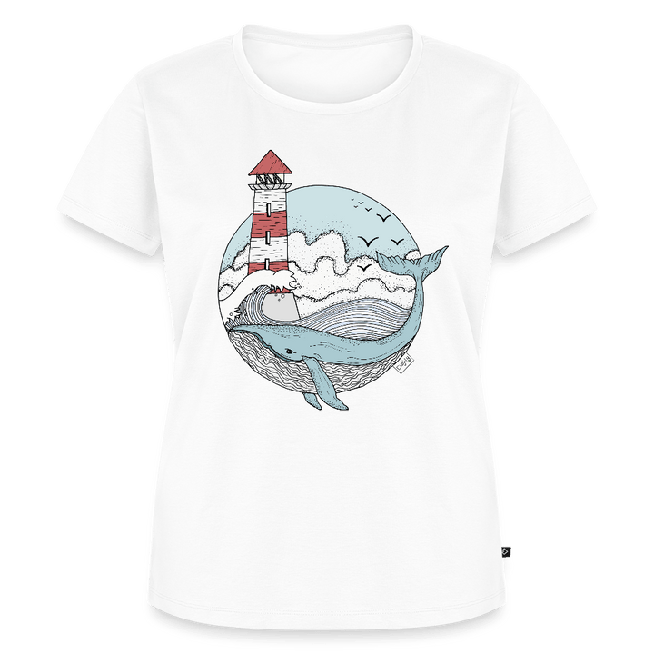 Hvalen & Havet - Eksklusiv Dame T-shirt - Dame premium T-shirt - hvid - Dajlig
