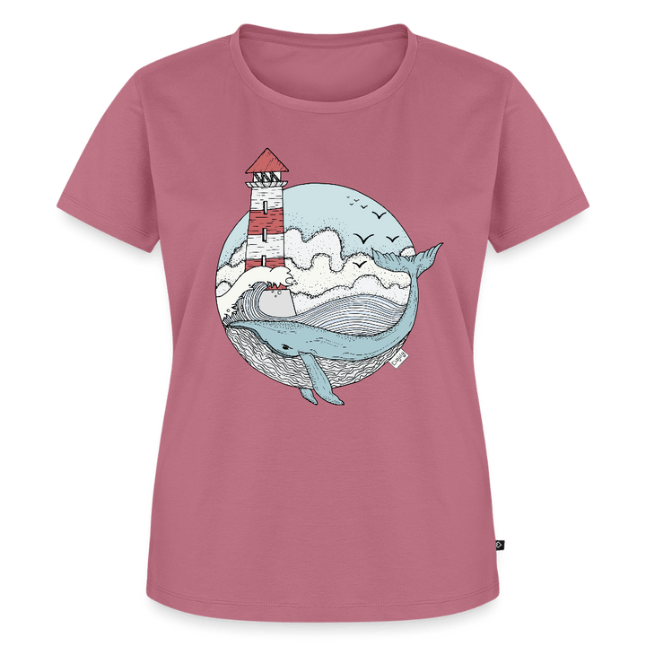 Hvalen & Havet - Eksklusiv Dame T-shirt - Dame premium T-shirt - mauve - Dajlig
