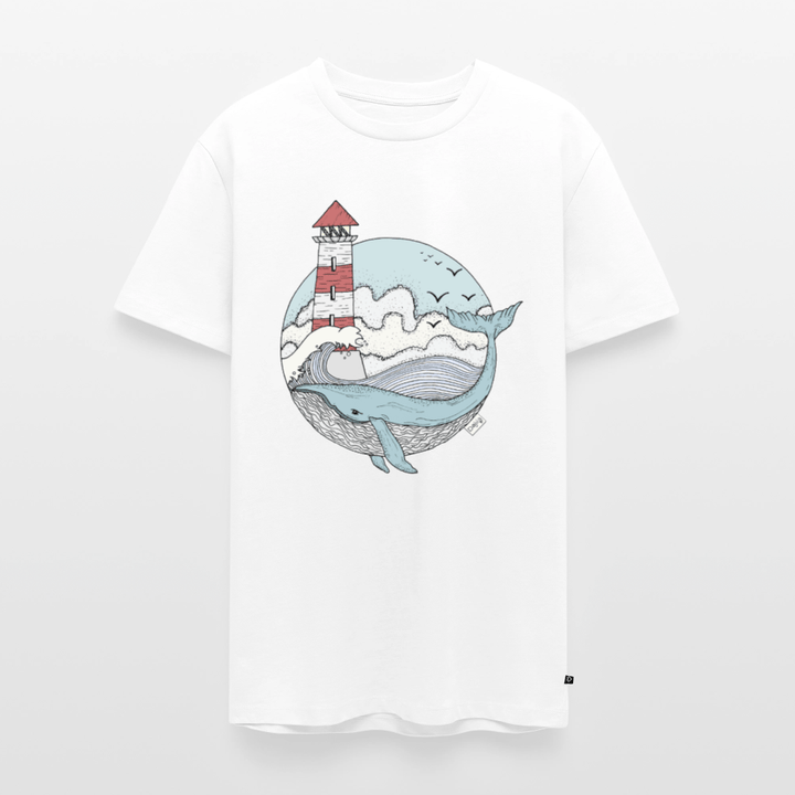 Hvalen & Havet - Eksklusiv Herre T-shirt - Herre premium T-shirt - hvid - Dajlig