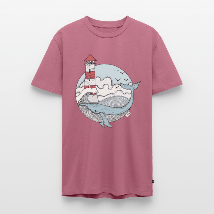 Hvalen & Havet - Eksklusiv Herre T-shirt - Herre premium T-shirt - mauve - Dajlig