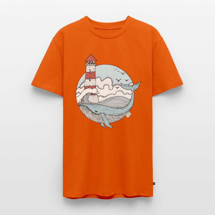 Hvalen & Havet - Eksklusiv Herre T-shirt - Herre premium T-shirt - orange - Dajlig