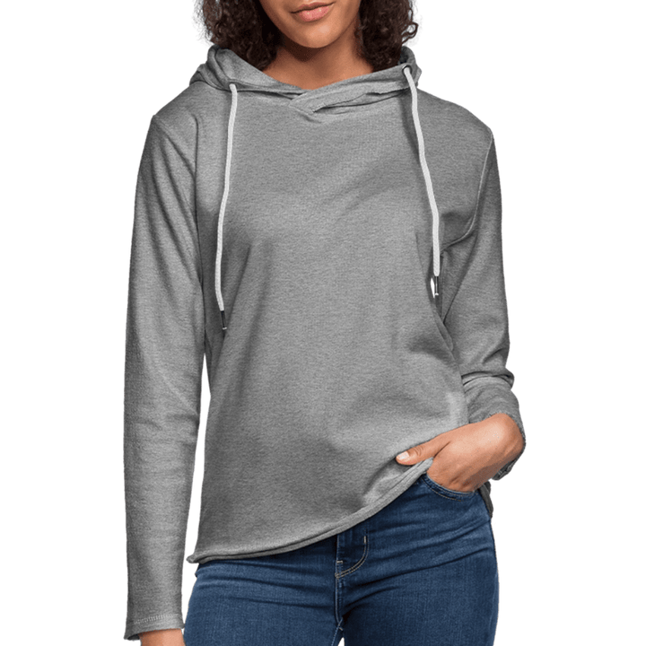 Hvalen & Havet - Let Unisex Hættetrøje - Let sweatshirt med hætte, unisex - grå meleret - Dajlig.dk