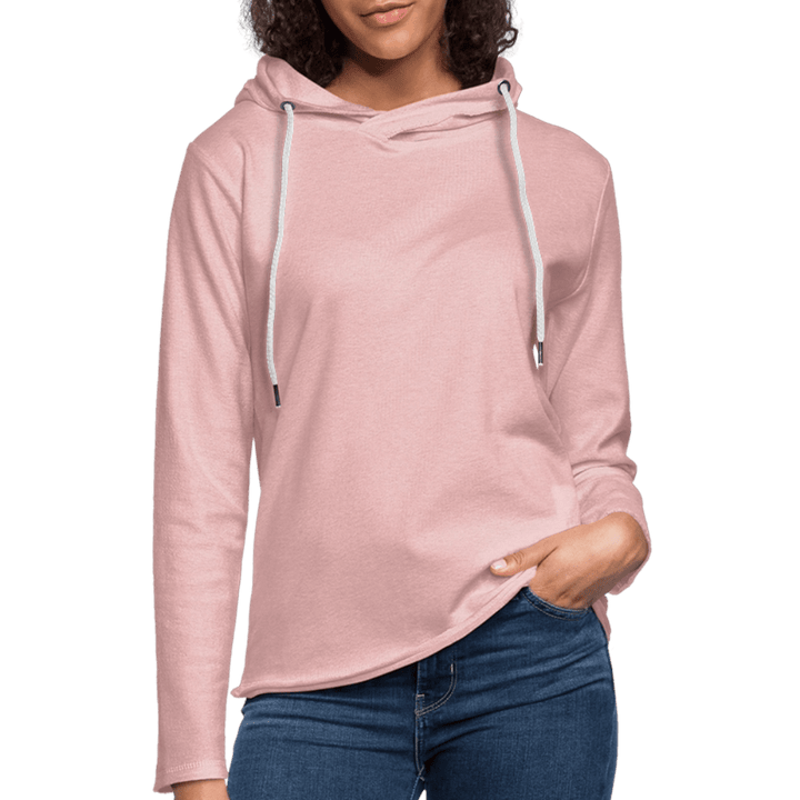 Hvalen & Havet - Let Unisex Hættetrøje - Let sweatshirt med hætte, unisex - rosa - creme meleret - Dajlig.dk