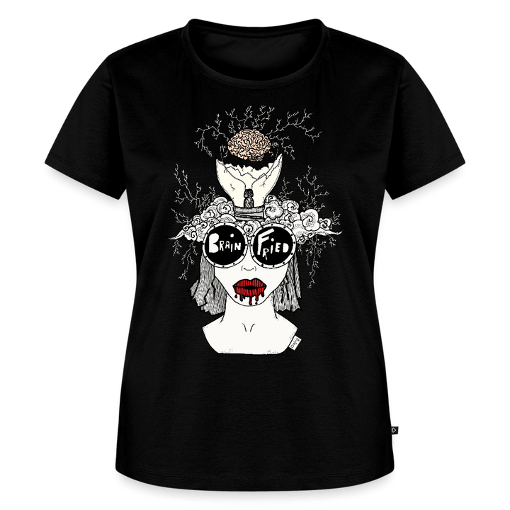 (Ikke aktiv, mørk) ADHD Brain Fried Dame T-shirt - Dame premium T-shirt - sort - Dajlig
