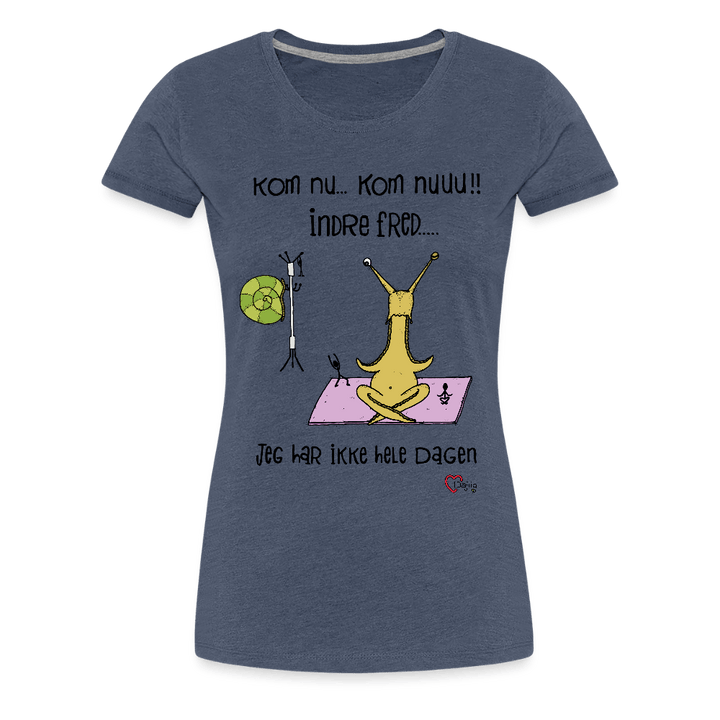 Indre Fred Snegl - Eksklusiv Dame T-shirt - Dame premium T-shirt - blåmeleret - Dajlig