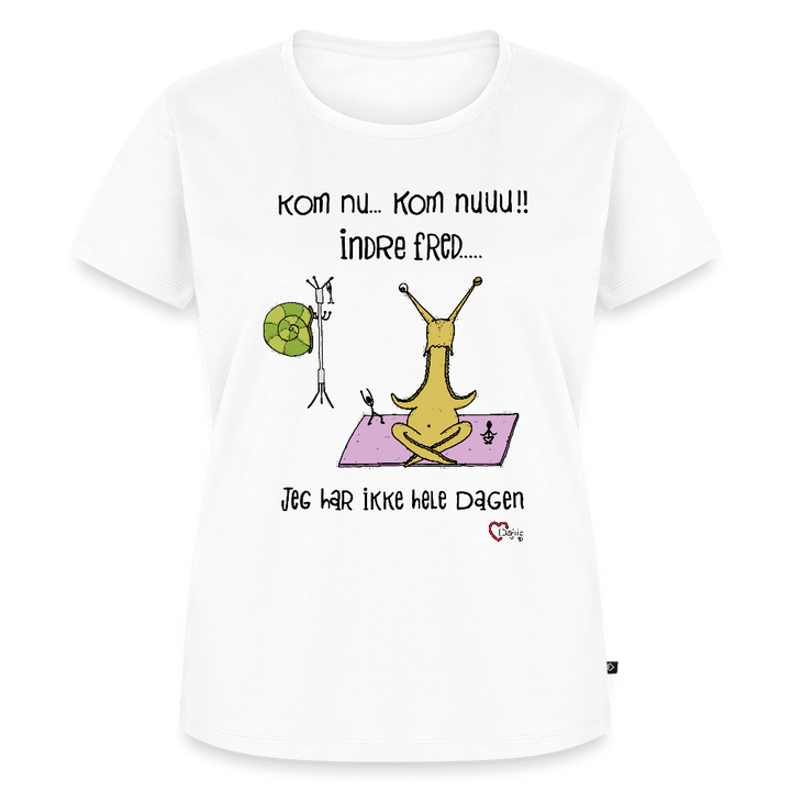 Indre Fred Snegl - Eksklusiv Dame T-shirt - Dame premium T-shirt - hvid - Dajlig