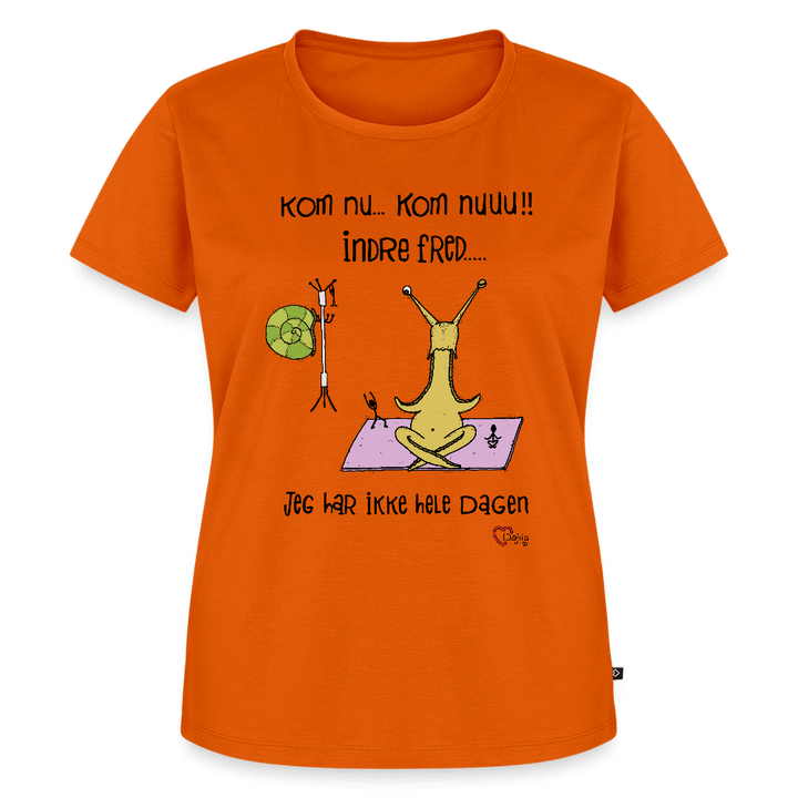 Indre Fred Snegl - Eksklusiv Dame T-shirt - Dame premium T-shirt - orange - Dajlig