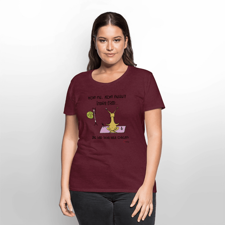 Indre Fred Snegl - Eksklusiv Dame T-shirt - Dame premium T-shirt - vinrød - Dajlig