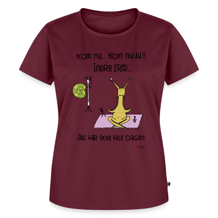 Indre Fred Snegl - Eksklusiv Dame T-shirt - Dame premium T-shirt - vinrød - Dajlig