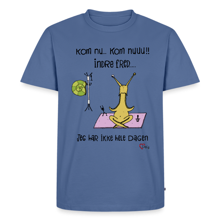 Indre Fred Snegl - Eksklusiv Herre T-shirt - Herre premium T-shirt - dueblå - Dajlig