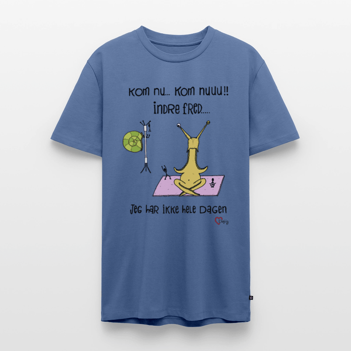 Indre Fred Snegl - Eksklusiv Herre T-shirt - Herre premium T-shirt - dueblå - Dajlig