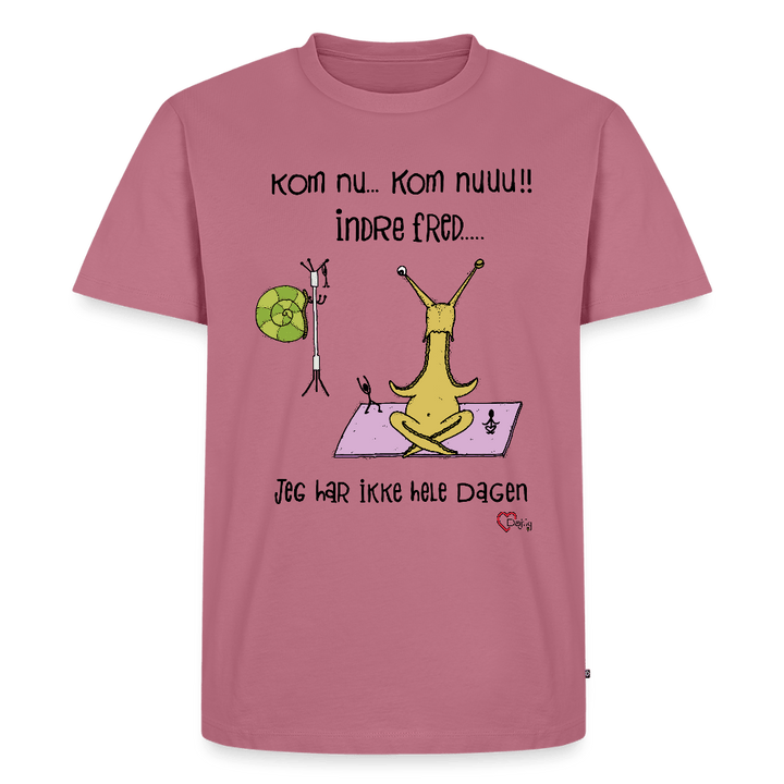 Indre Fred Snegl - Eksklusiv Herre T-shirt - Herre premium T-shirt - mauve - Dajlig