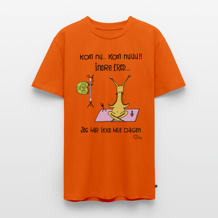 Indre Fred Snegl - Eksklusiv Herre T-shirt - Herre premium T-shirt - orange - Dajlig