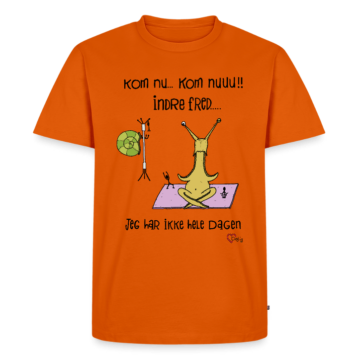 Indre Fred Snegl - Eksklusiv Herre T-shirt - Herre premium T-shirt - orange - Dajlig