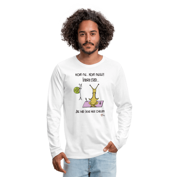 Indre Fred Snegl - Herre Langærmet Trøje - Premium langærmet Herre - T-shirt - hvid - Dajlig