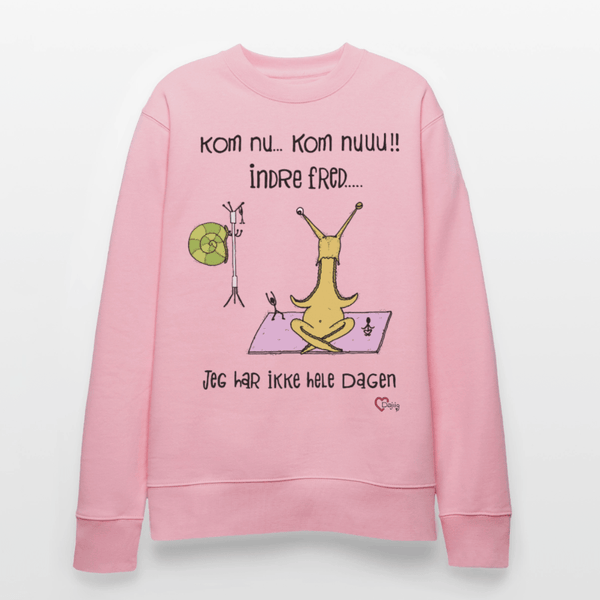 Indre Fred Snegl - Kraftig Unisex Sweatshirt - Stanley/Stella økologisk unisex - sweatshirt CHANGER - lys rosa - Dajlig.dk