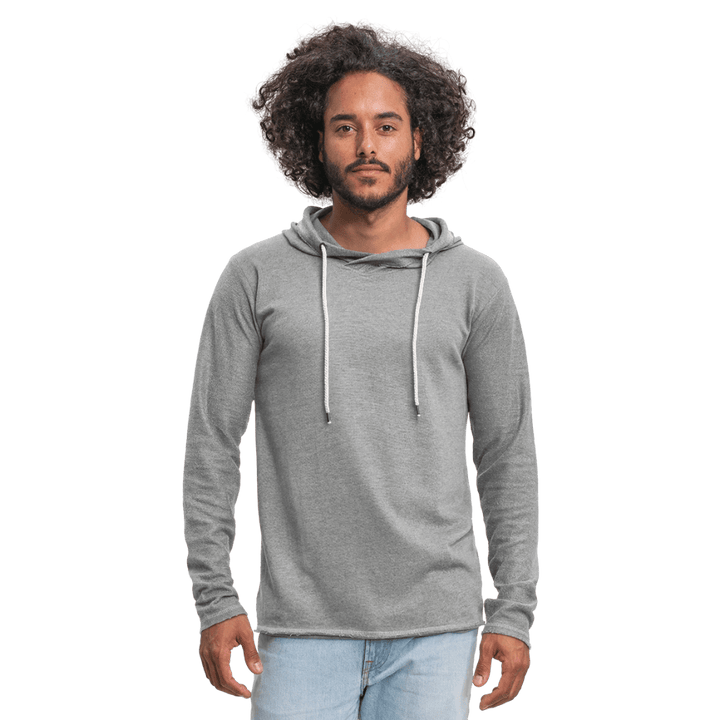 Indre Fred Snegl - Let Unisex hættetrøje - Let sweatshirt med hætte, unisex - grå meleret - Dajlig.dk