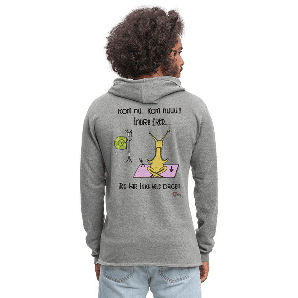 Indre Fred Snegl - Let Unisex hættetrøje - Let sweatshirt med hætte, unisex - grå meleret - Dajlig