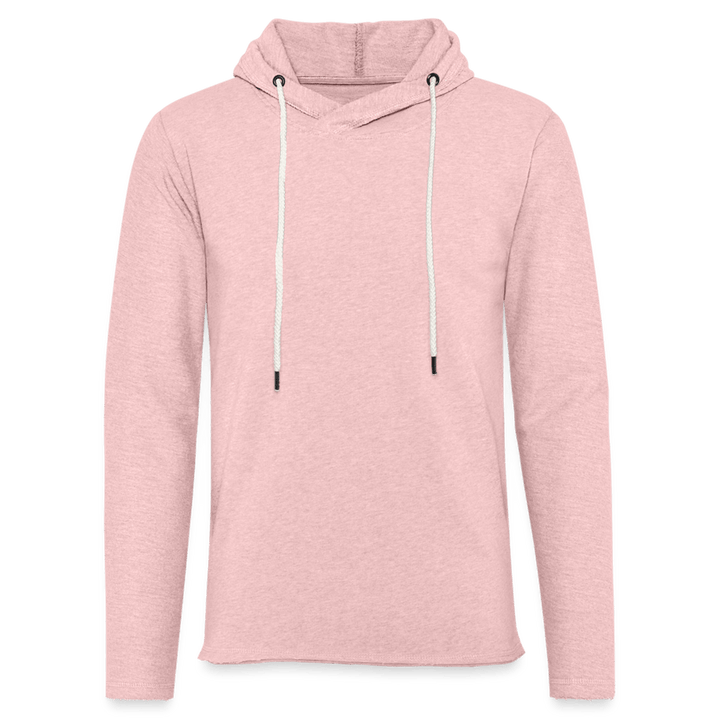 Indre Fred Snegl - Let Unisex hættetrøje - Let sweatshirt med hætte, unisex - rosa - creme meleret - Dajlig.dk