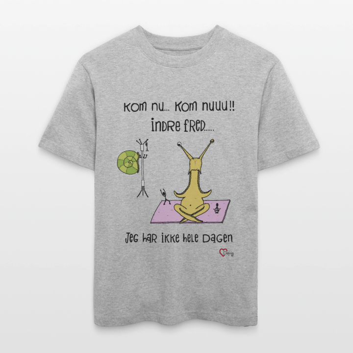 Indre Fred Snegl - Unisex T-shirt - Stanley/Stella Relaxed Fit økologisk unisex - T-shirt Sparker - grå meleret - Dajlig