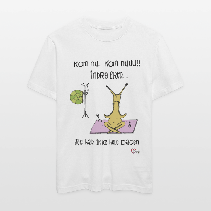Indre Fred Snegl - Unisex T-shirt - Stanley/Stella Relaxed Fit økologisk unisex - T-shirt Sparker - hvid - Dajlig