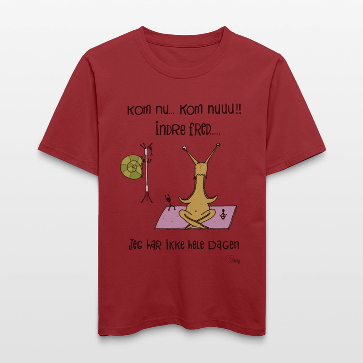Indre Fred Snegl - Unisex T-shirt - Stanley/Stella Relaxed Fit økologisk unisex - T-shirt Sparker - jordrød - Dajlig