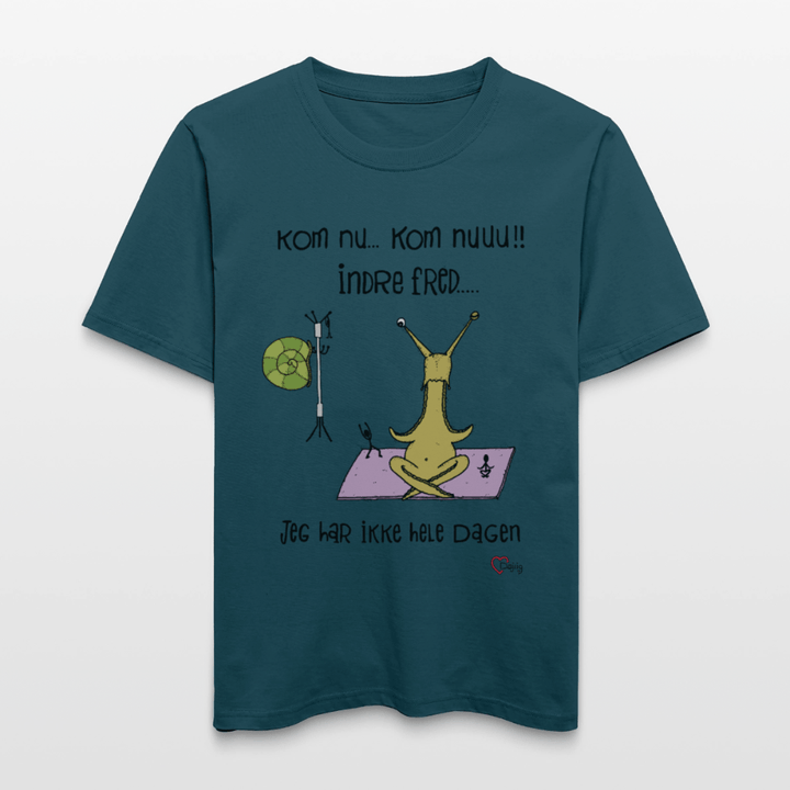 Indre Fred Snegl - Unisex T-shirt - Stanley/Stella Relaxed Fit økologisk unisex - T-shirt Sparker - mørk petrol - Dajlig