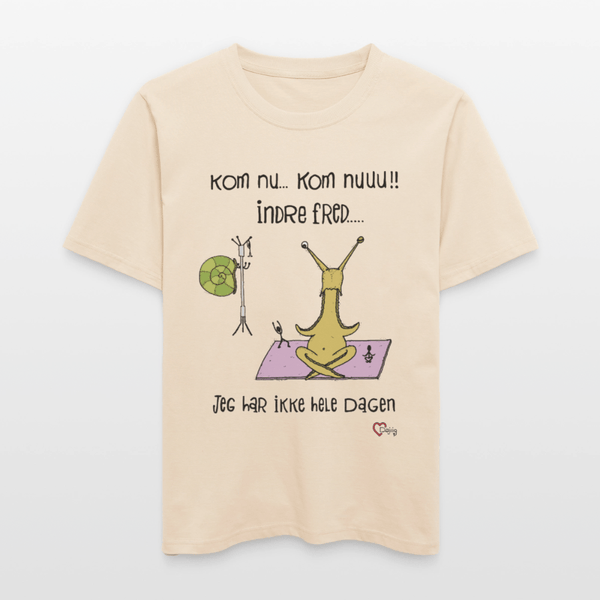 Indre Fred Snegl - Unisex T-shirt - Stanley/Stella Relaxed Fit økologisk unisex - T-shirt Sparker - råhvid - Dajlig
