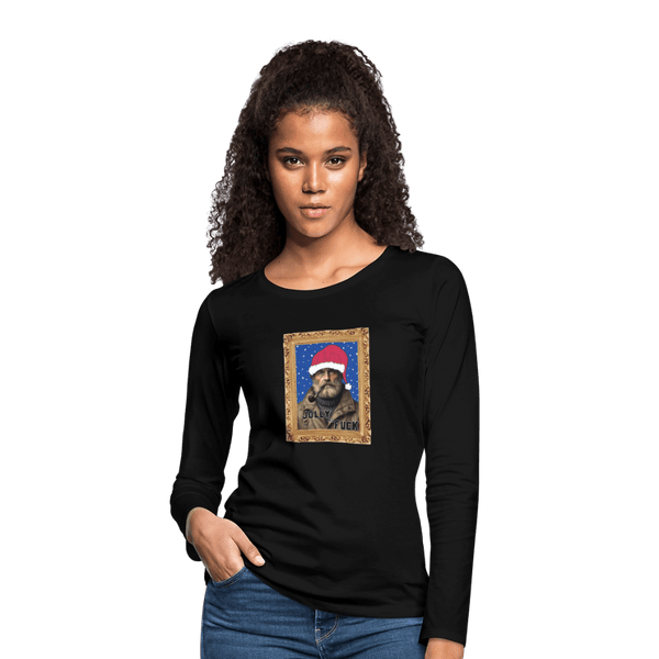 Jolly Joe - Dame Langærmet Trøje - Dame premium T-shirt med lange ærmer - sort - Dajlig
