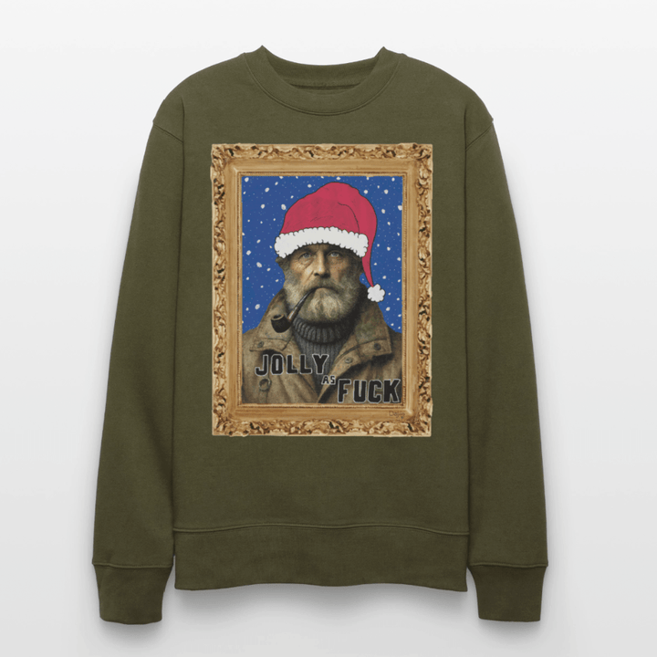 Jolly Joe - Kraftig Unisex Sweatshirt - Stanley/Stella økologisk unisex - sweatshirt CHANGER - khaki - Dajlig.dk