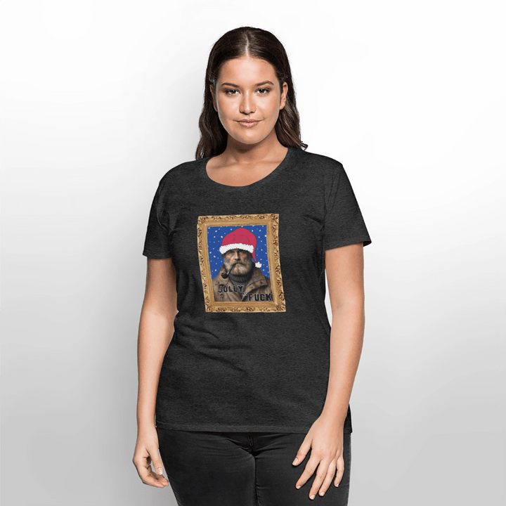 Jolly Joe - Premium Dame T-shirt - Dame premium T-shirt - antracit meleret - Dajlig