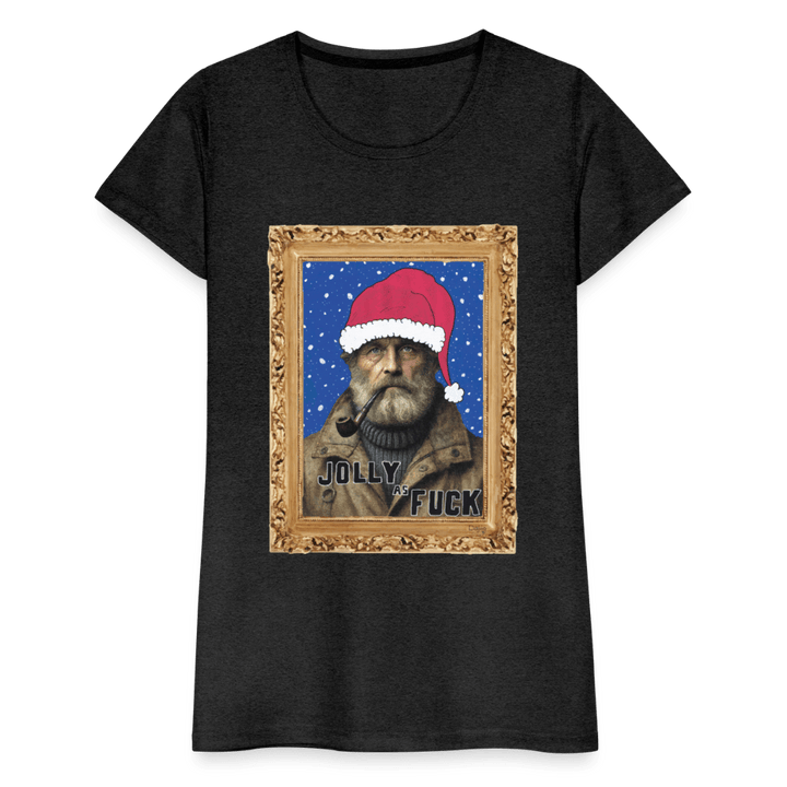 Jolly Joe - Premium Dame T-shirt - Dame premium T-shirt - charcoal - Dajlig.dk