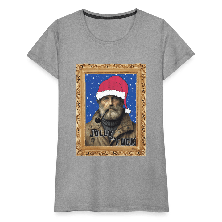 Jolly Joe - Premium Dame T-shirt - Dame premium T-shirt - grå meleret - Dajlig.dk