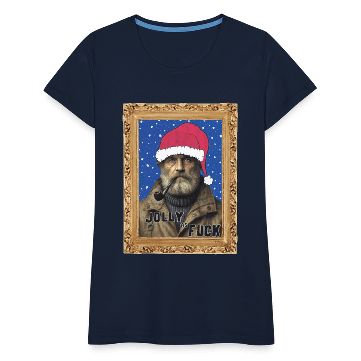 Jolly Joe - Premium Dame T-shirt - Dame premium T-shirt - marineblå - Dajlig.dk