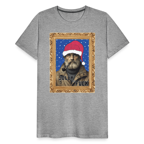 Jolly Joe - Premium Herre T-shirt - Herre premium T-shirt - grå meleret - Dajlig.dk