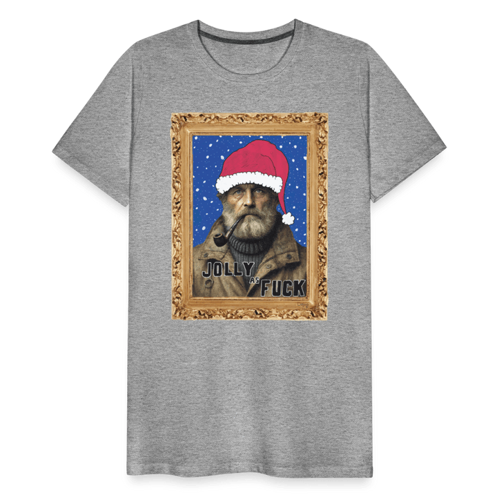 Jolly Joe - Premium Herre T-shirt - Herre premium T-shirt - grå meleret - Dajlig.dk