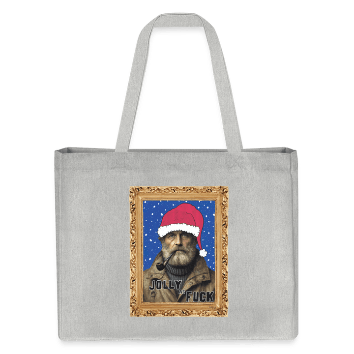 Jolly Joe - Stor kraftig mulepose i genbrugsstof - Stanley/Stella recycled shopping bag - grå meleret - Dajlig.dk