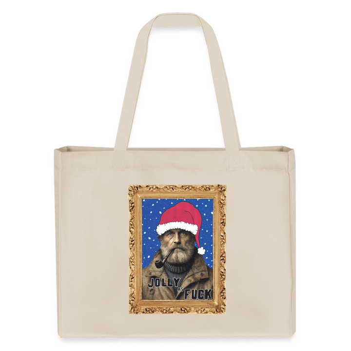 Jolly Joe - Stor kraftig mulepose i genbrugsstof - Stanley/Stella recycled shopping bag - råhvid - Dajlig.dk