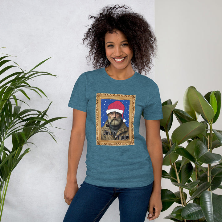 Jolly Joe, Unisex t-shirt fra Bella+Canvas - t-shirt - Heather Deep Teal - Dajlig.dk