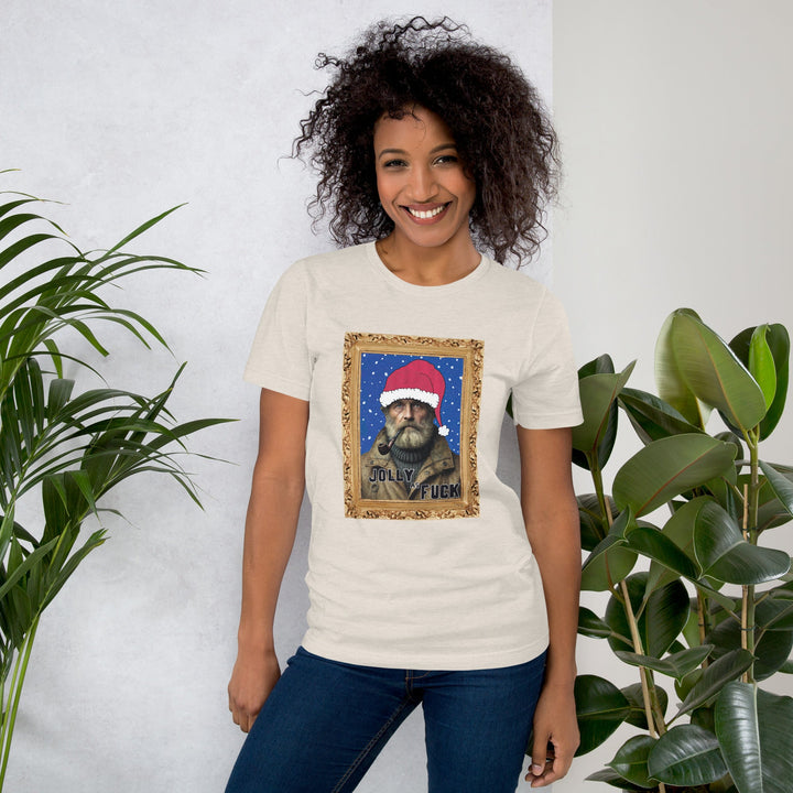 Jolly Joe, Unisex t-shirt fra Bella+Canvas - t-shirt - Heather Dust - Dajlig.dk